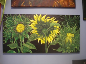 Wild sunflower painting